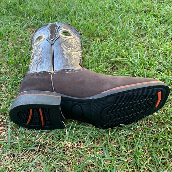 WOMEN'S RODEO COWGIRL BOOTS GENUINE LEATHER BROWN - Picture 6 of 6